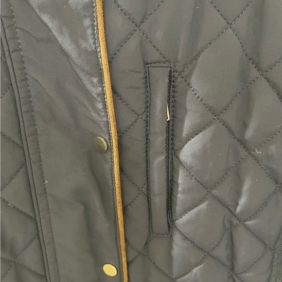 Zara Woman quilted jacket long sleeved high neck zippered with pockets size M - Picture 6 of 6